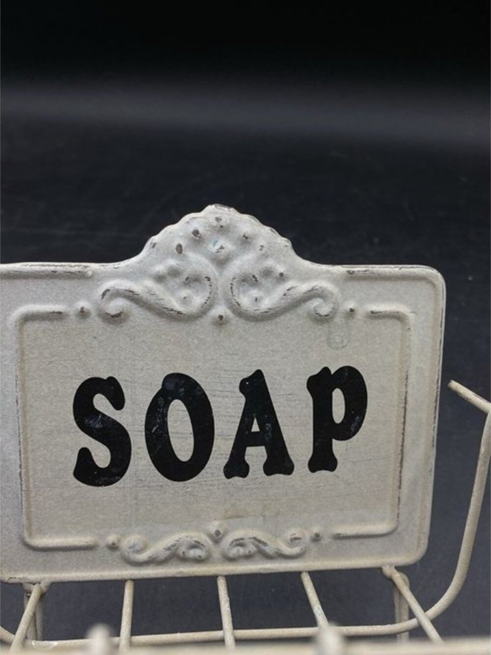 Soap Metal Wall Hanging Rack Dish Shabby Chic Farmhouse - Picture 7 of 11